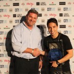 ICP Networks MD presents Man City star Samir Nasir with his Goal Of The Season Award